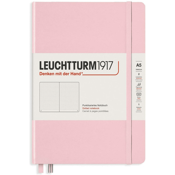 Libreta Mediana Tapa Dura Punteada - Powder