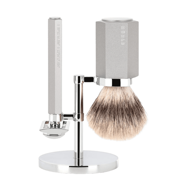 Set de afeitado Mühle Hexagon S31MHXGPURE - Plata