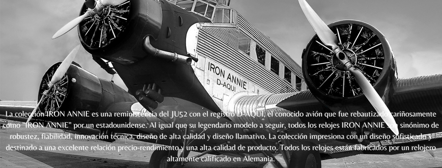 Relojes IronAnnie. Muestra un avión histórico