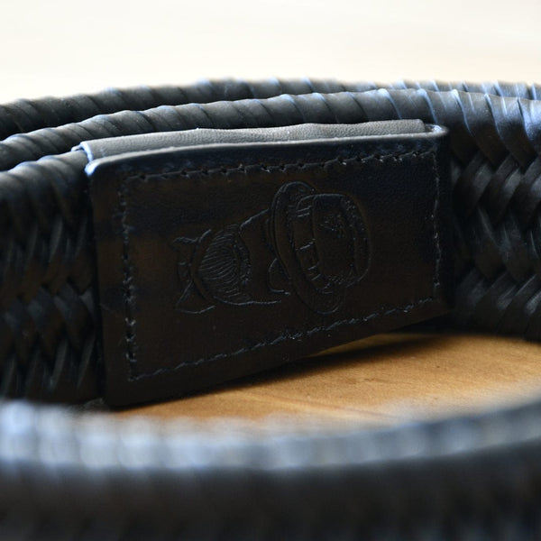 105cm Cinturón Trenza Negro
