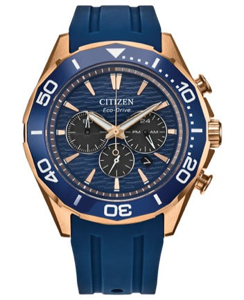 Citizen Endeavor Chrono Eco-Drive 44 mm Azul y Oro Rosa · CA4733-00L