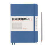 Libreta Leuchtturm Mediana Tapa Dura Composición - Denim