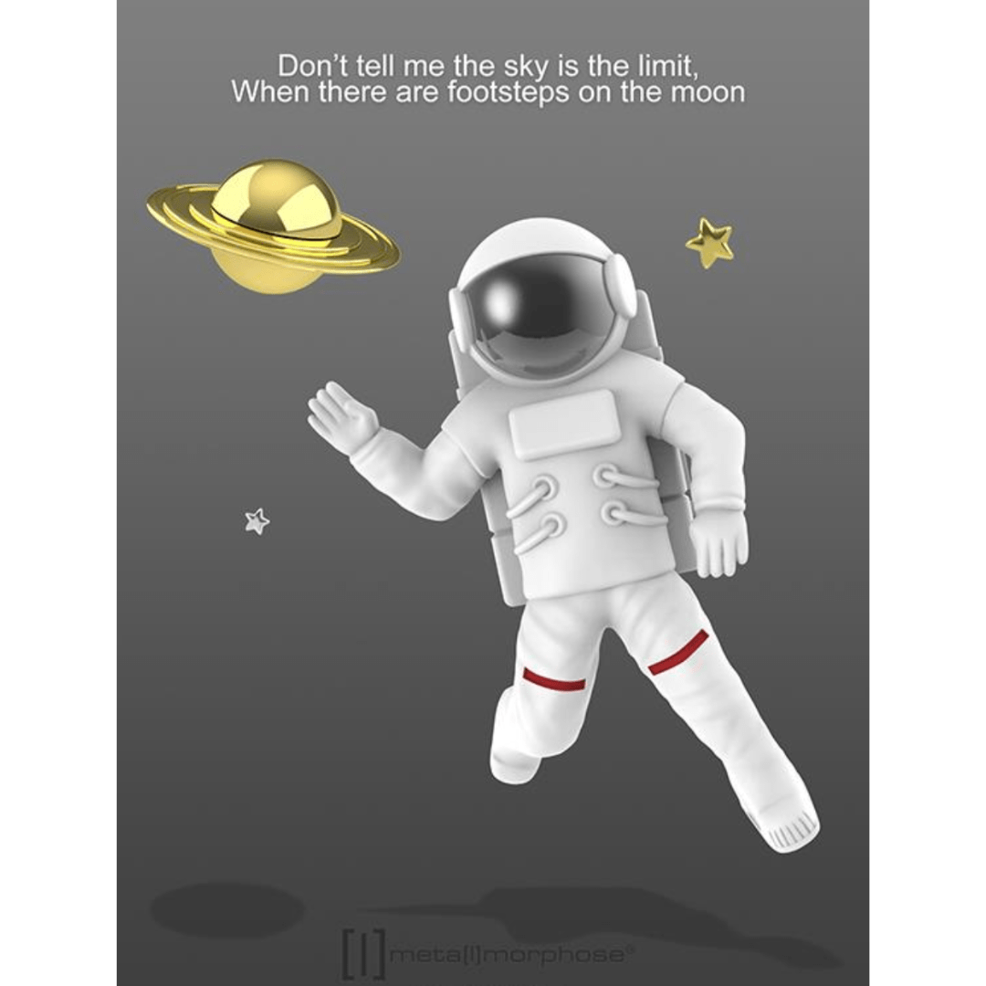 Llavero Metalmorphose (MTM) Astronauta y Saturno