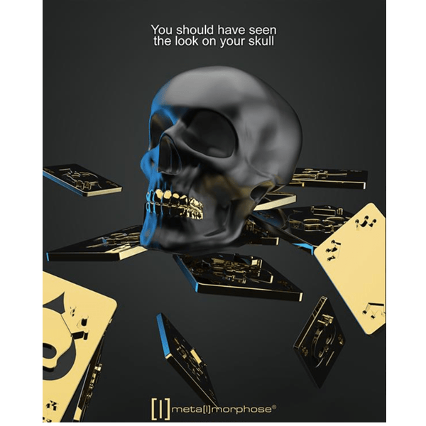 Llavero Metalmorphose (MTM) Calavera Negra con carta