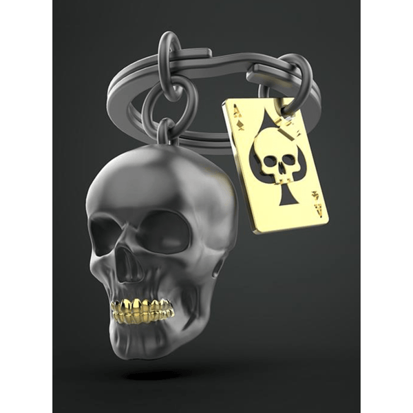 Llavero Metalmorphose (MTM) Calavera Negra con carta