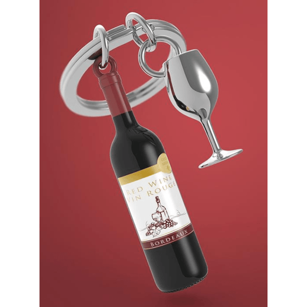 Llavero Metalmorphose (MTM) Vino tinto con copa