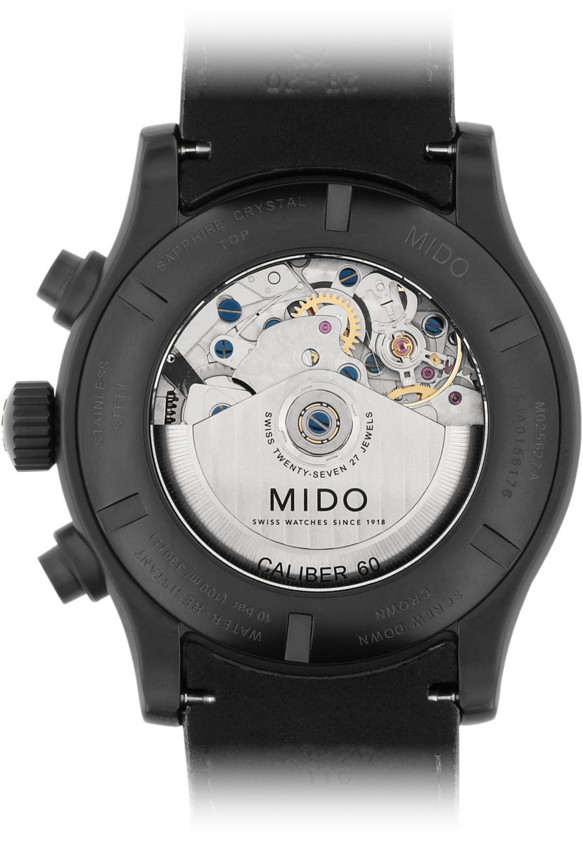 Reloj Mido Multifort Cronografo Automático Suizo - 60 horas Reserva de Marcha